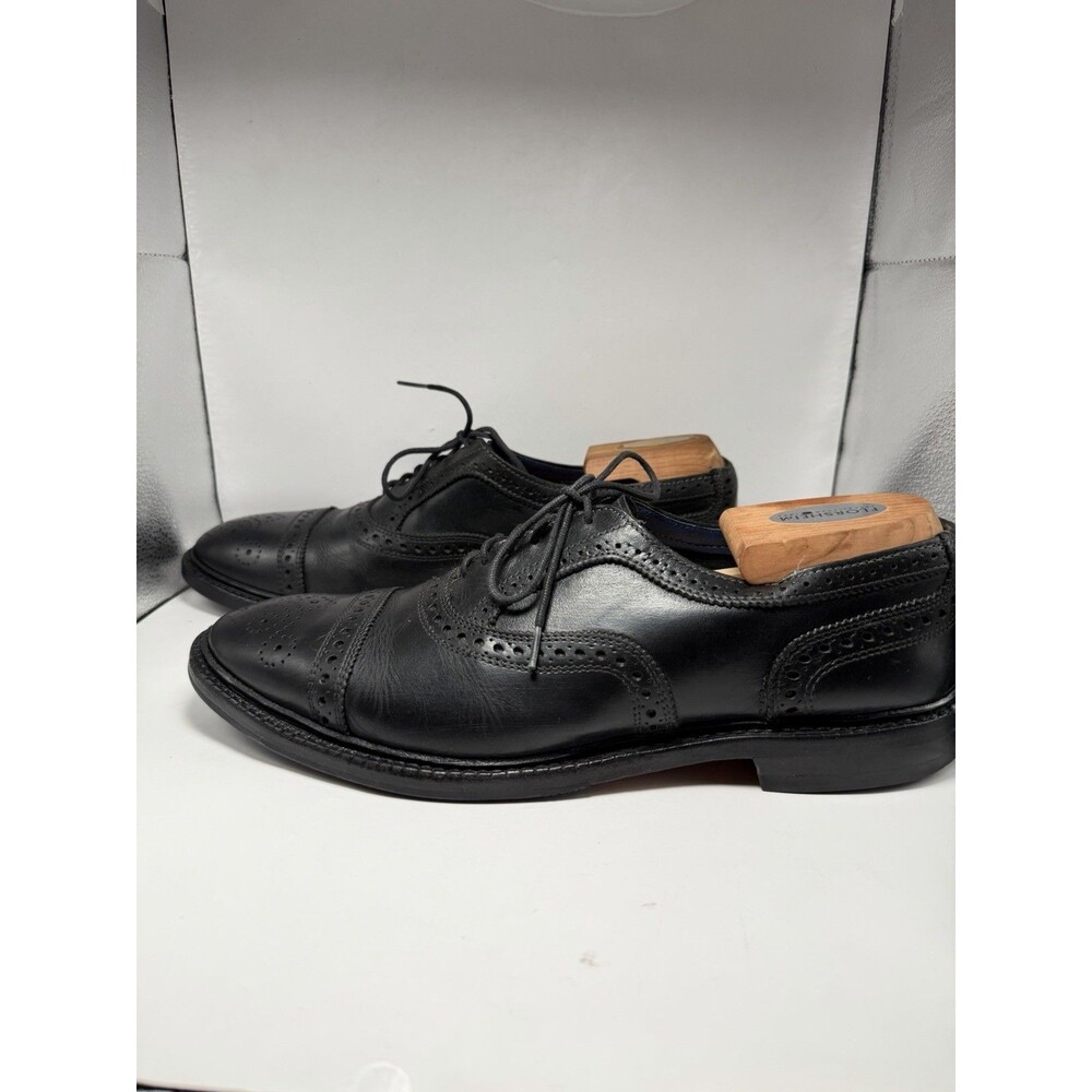 Allen Edmonds Men's Strandmok Black  Oxford Brogue Resoled  Rubber Sole 9 D